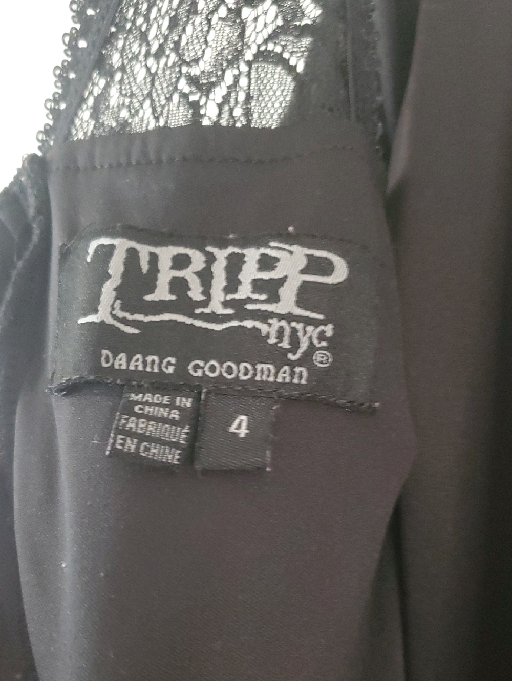 Tripp NYC Black High-Low Dress Size 4X 26-28 Lace Whimsigoth Y2K Edgy Goth - Picture 12 of 16